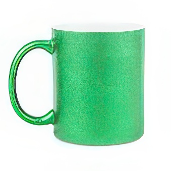 Glitter sublimation mug, 330 ml, green