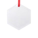 Glass pendant - hexagon