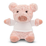 Teddy piggy with a white T-shirt for sublimation