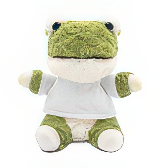 Teddy frog with a white T-shirt for Thermal Transfer with an Inkjet Printer, 18 cm