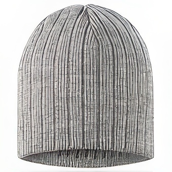 Winter cap, jasnoszary-melanż, 740 g/m2