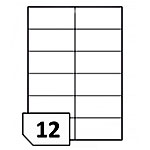 Self-adhesive glossy white photo labels for inkjet printers -12 labels on a sheet