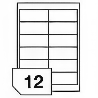 Self-Adhesive Glossy Photo Paper Labels with Straight Corners for Inkjet Printers  12 labels on a sheet
