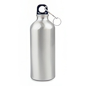 Sublimation and Engraving Metal Bottle with Carabinier, silver, 600 ml