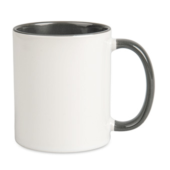 Sublimation Mug - Coloured Inner and Handle graphite, 330 ml