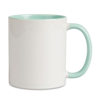 Sublimation Mug - Coloured Inner and Handle mint green, 330 ml