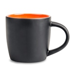 Black laser engraving matt mug New - color inside