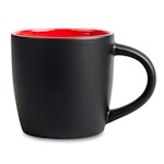 Black laser engraving matt mug New - color inside