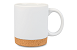White Mugs with Cork Base