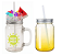 Clear Jars with Straw