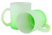 Frosted Mugs with Colorful Bottoms