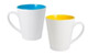 Latte mugs with color inside