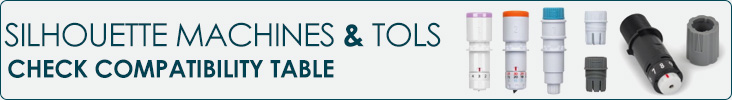 Do you know which tools fit your plotter? Check the compatibility of Silhouette plotters and tools.