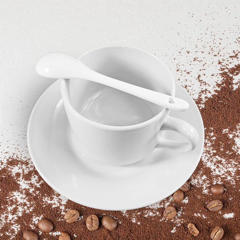 Cup with saucer and spoon for sublimation