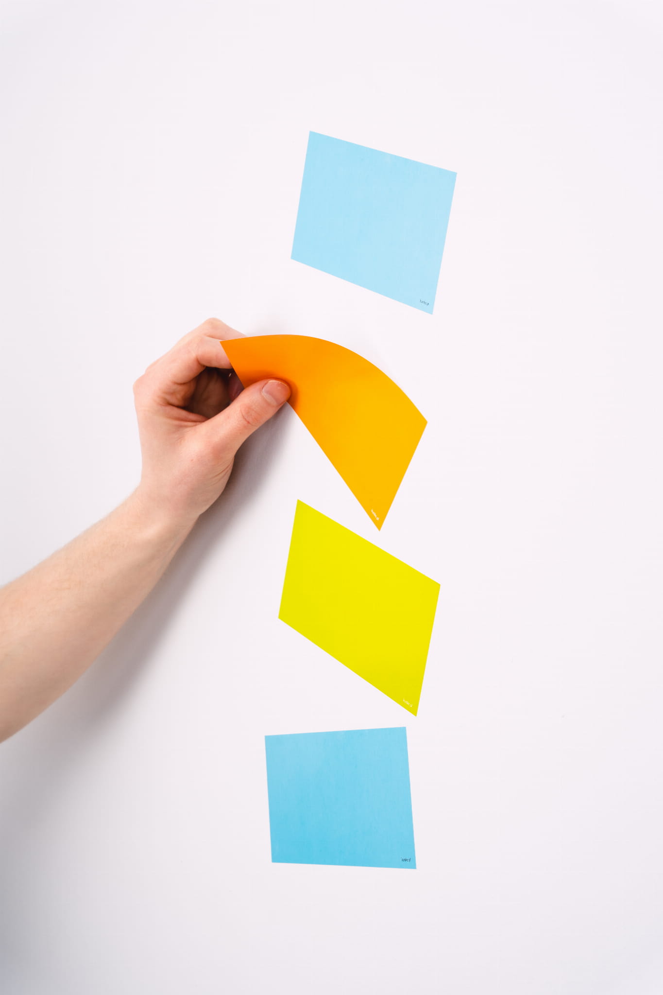 Electrostatic dry-wippe erase notes in case - blue