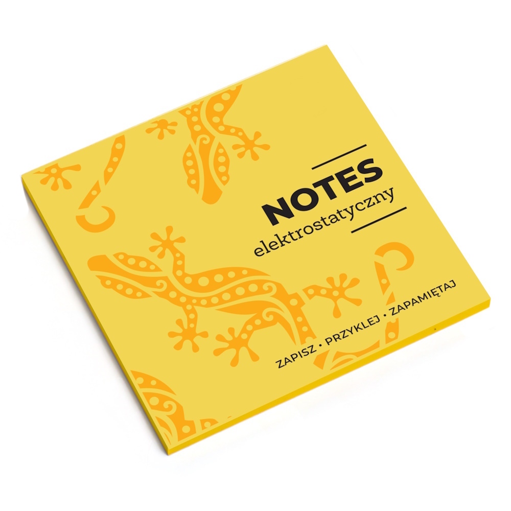 Electrostatic dry-wippe erase notes - yellow