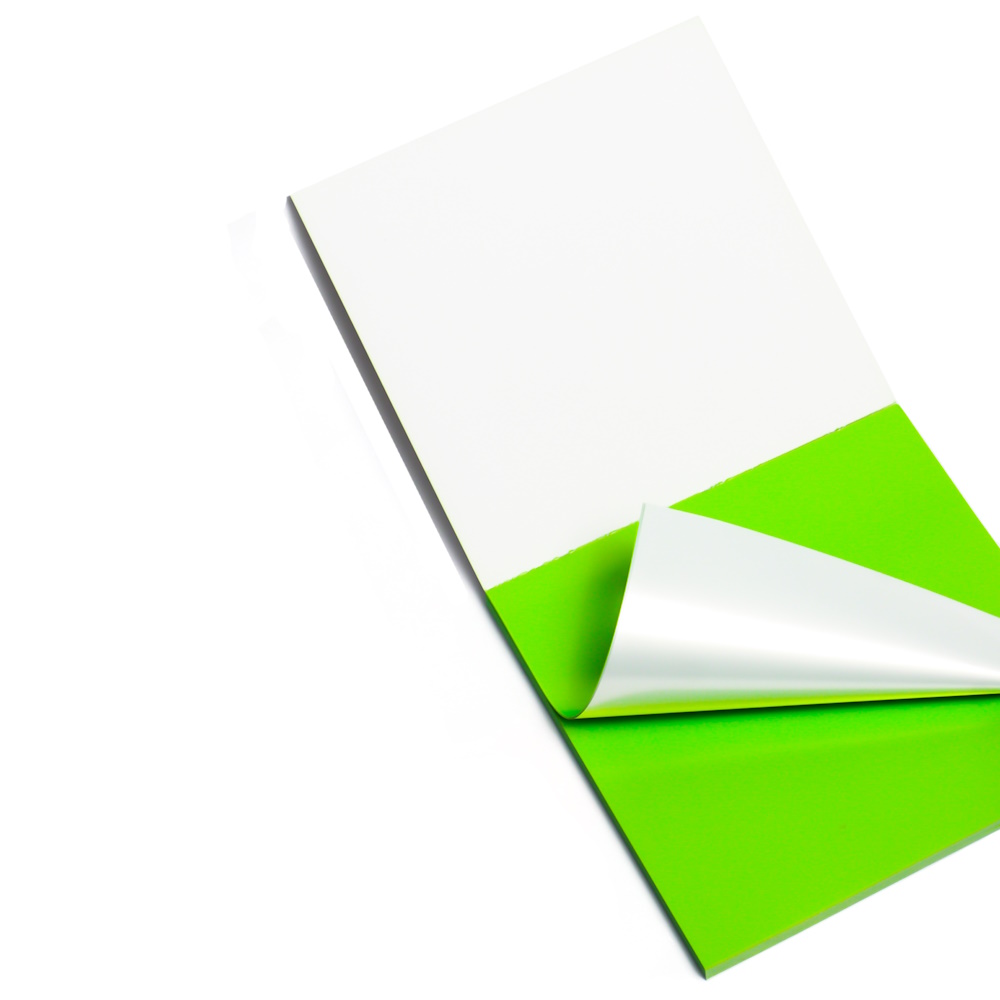 Electrostatic dry-wippe erase notes - green