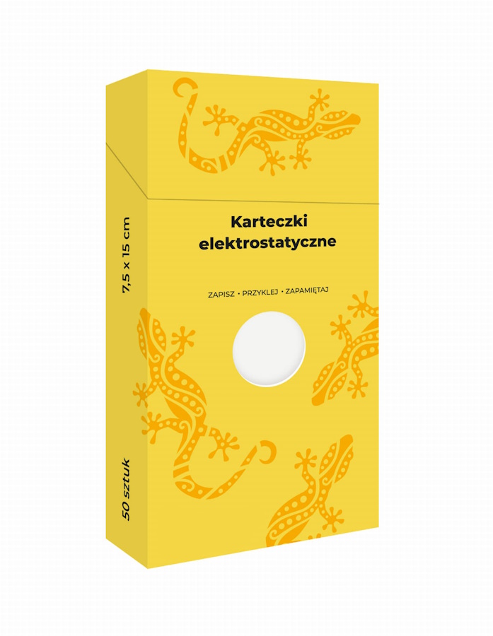 Electrostatic dry-wippe erase notes in case - white