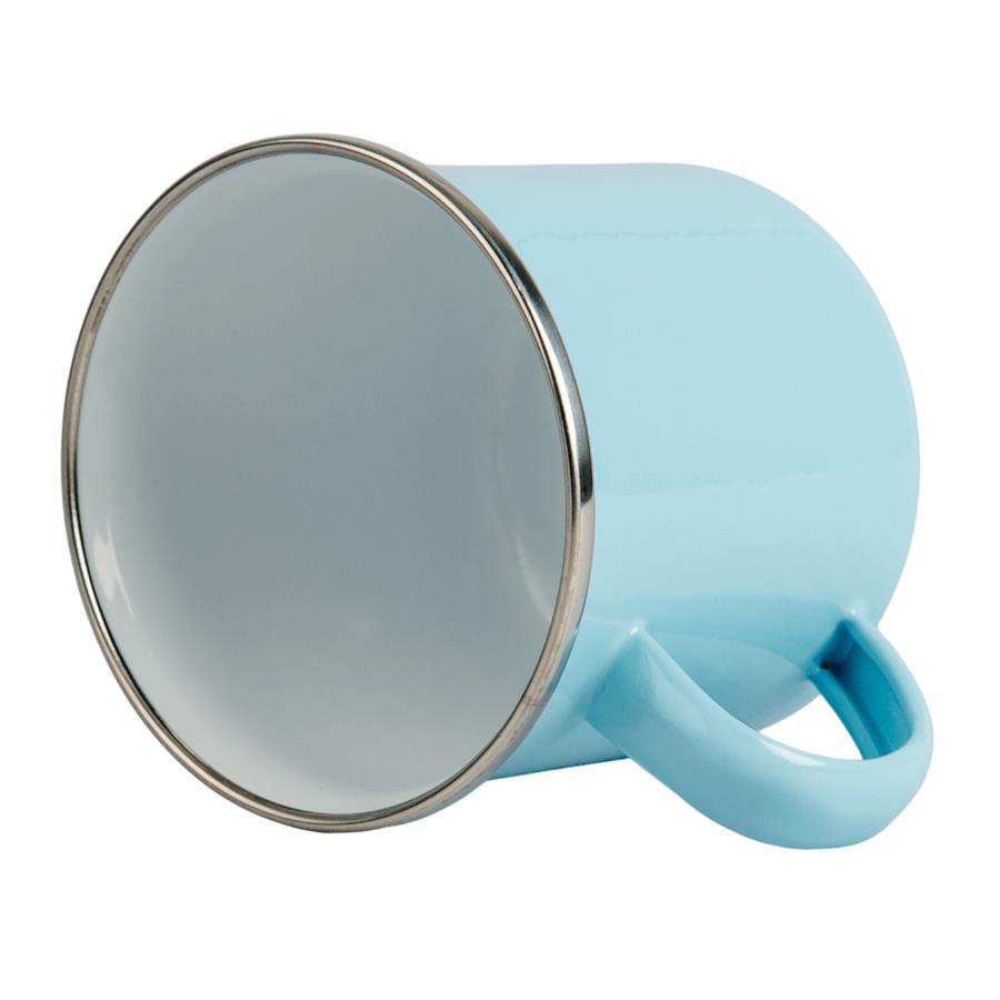 Enamel Steel Sublimation Mug - Silver Rim