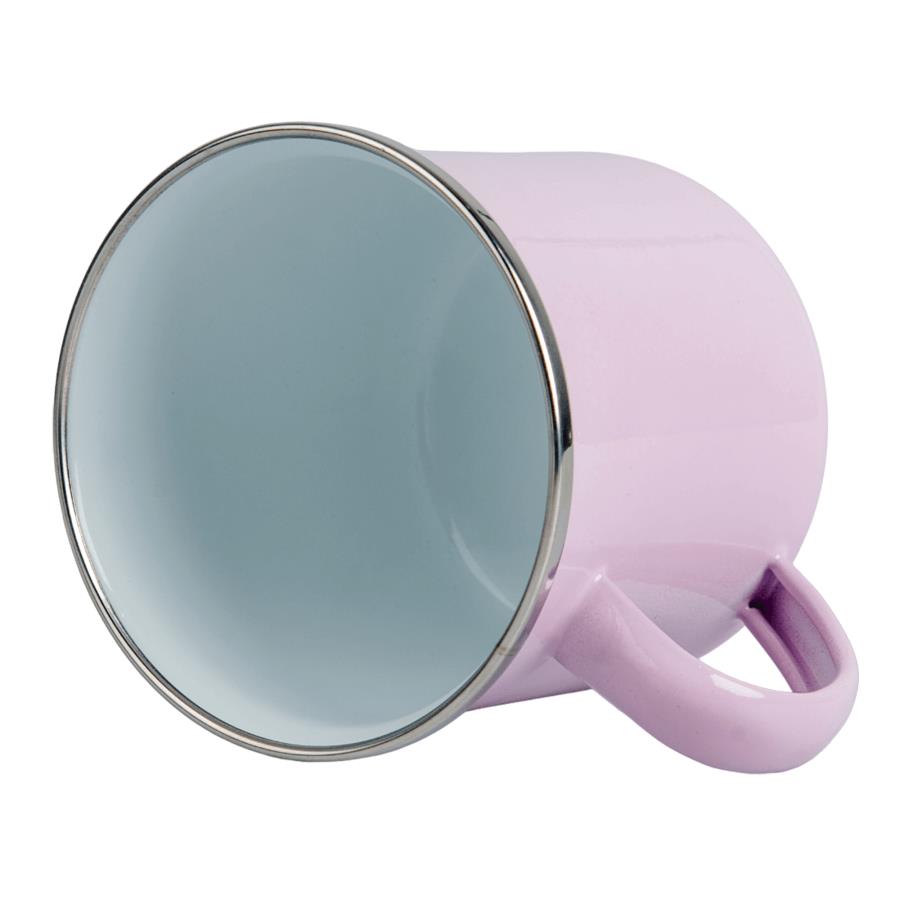 Enamel Steel Sublimation Mug - Silver Rim