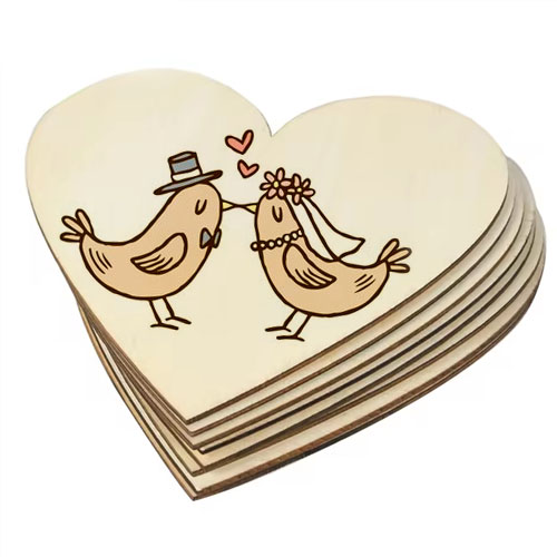 Plywood sublimation pad for mugs - heart