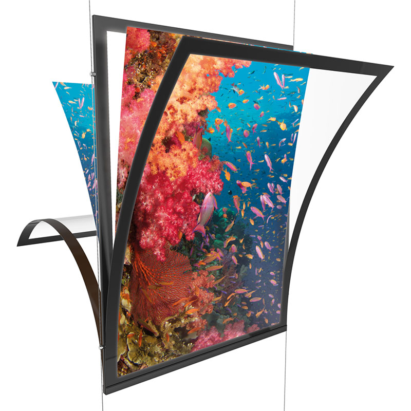 Double-sided frame with LED lighting