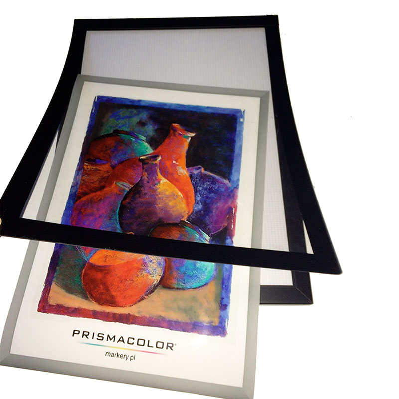 Double-sided frame with LED lighting