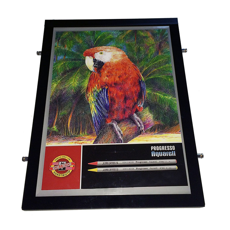 Double-sided frame with LED lighting