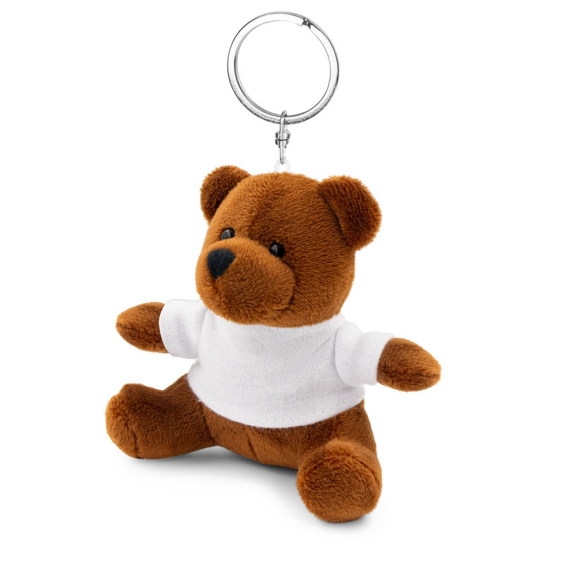 Teddy bear keychain with a printable T-shirt