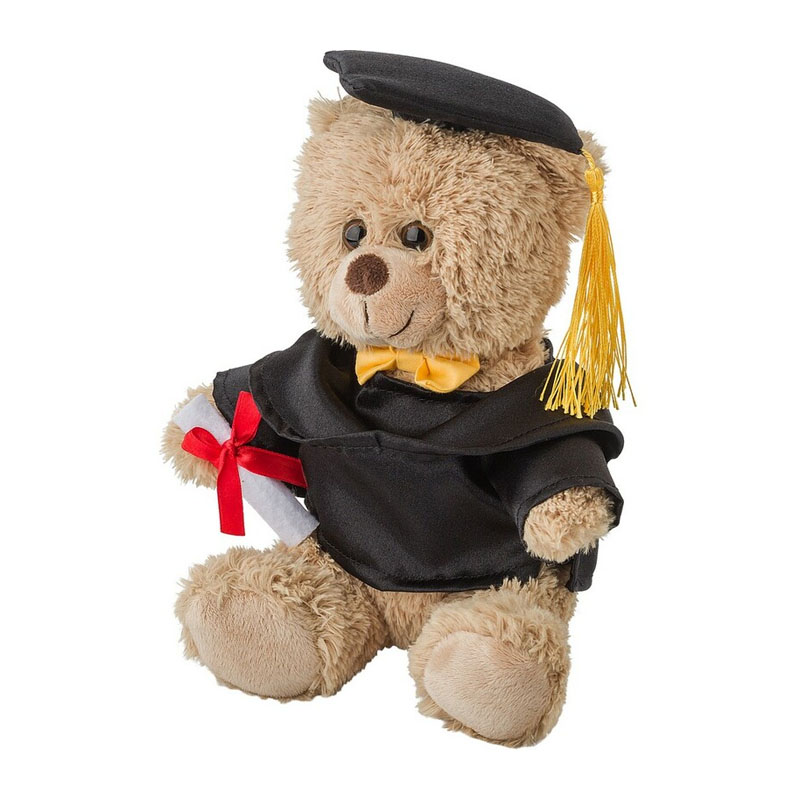Beige teddy bear with black printable t-shirt