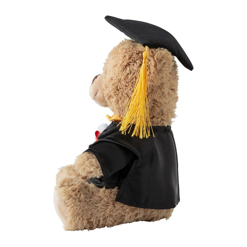 Beige teddy bear with black printable t-shirt