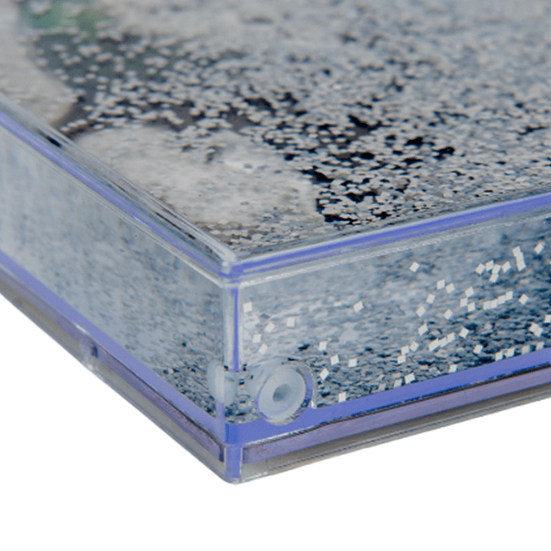 Liquid photo frame - silver glitter