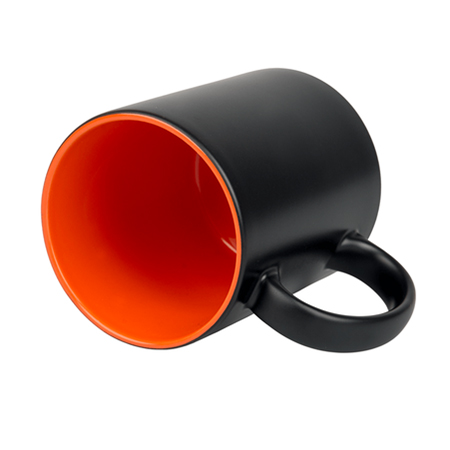 Black laser engraving mug - color inside