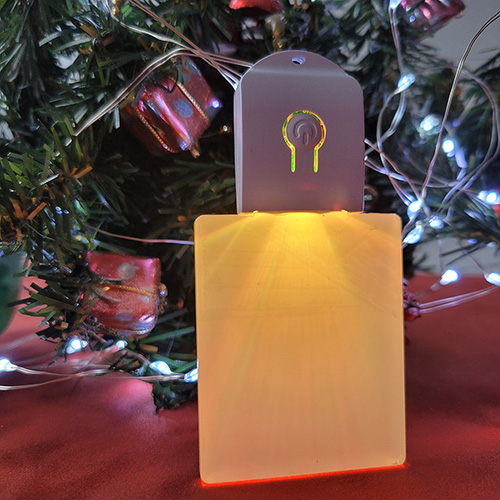 Keychain with led backlight - rectangular
