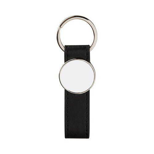 Round leather keychain for sublimation and engraving