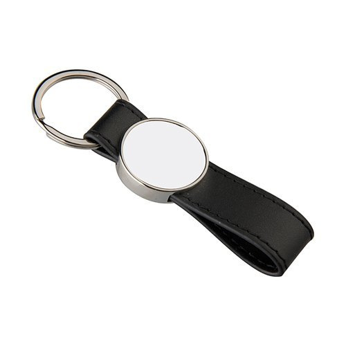 Round leather keychain for sublimation and engraving