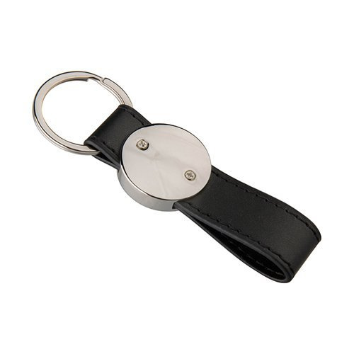 Round leather keychain for sublimation and engraving