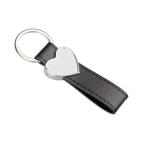 Heart leather keychain for sublimation