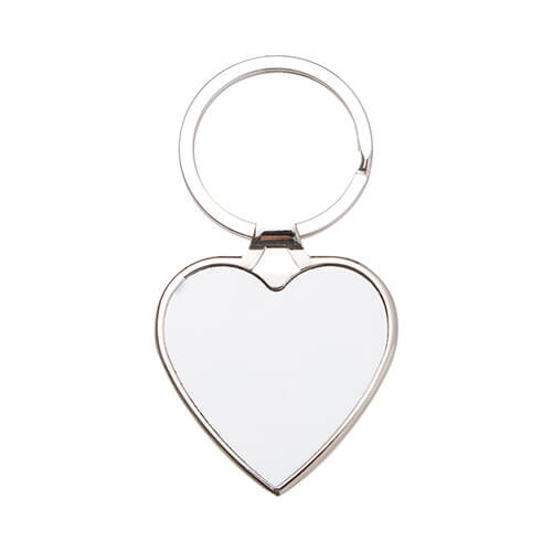 Metal, heart keyring for sublimation and engraving