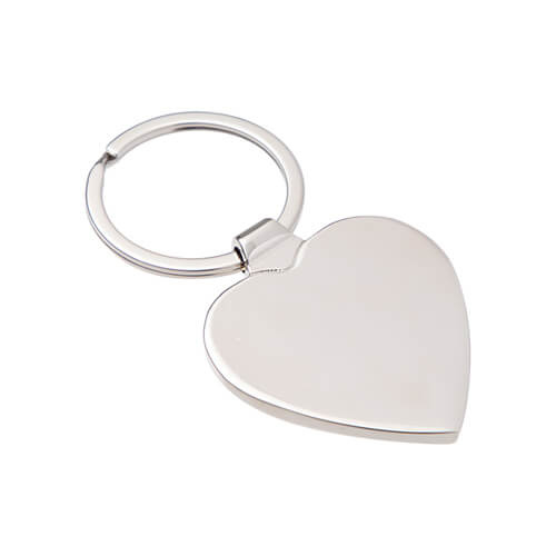Metal, heart keyring for sublimation and engraving