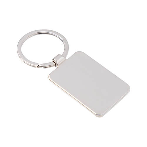 Metal, rectangle keyring for sublimation