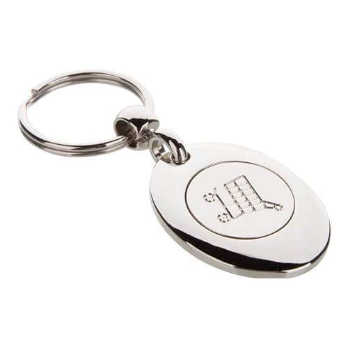 Metal keyring for sublimation with coin