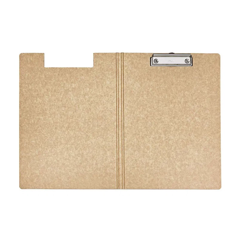 A4 clipboard folder brown ; sturdy cardboard