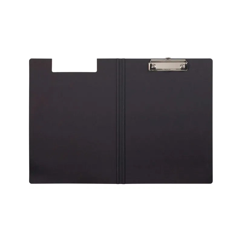 A4 clipboard folder black ; sturdy cardboard