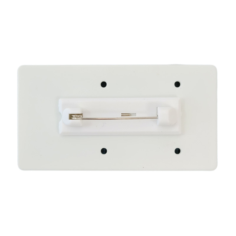 ID plate with safety pin 