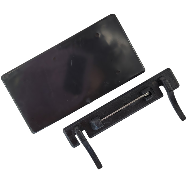 ID plate with safety pin 