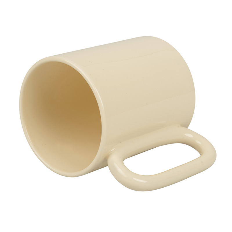 Color matte mug for sublimation with oval handle