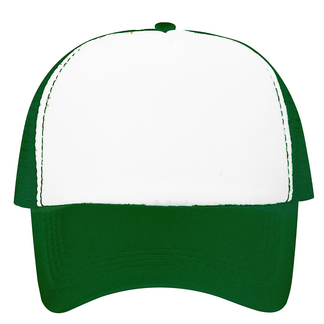 Cap with mesh back panels for sublimation