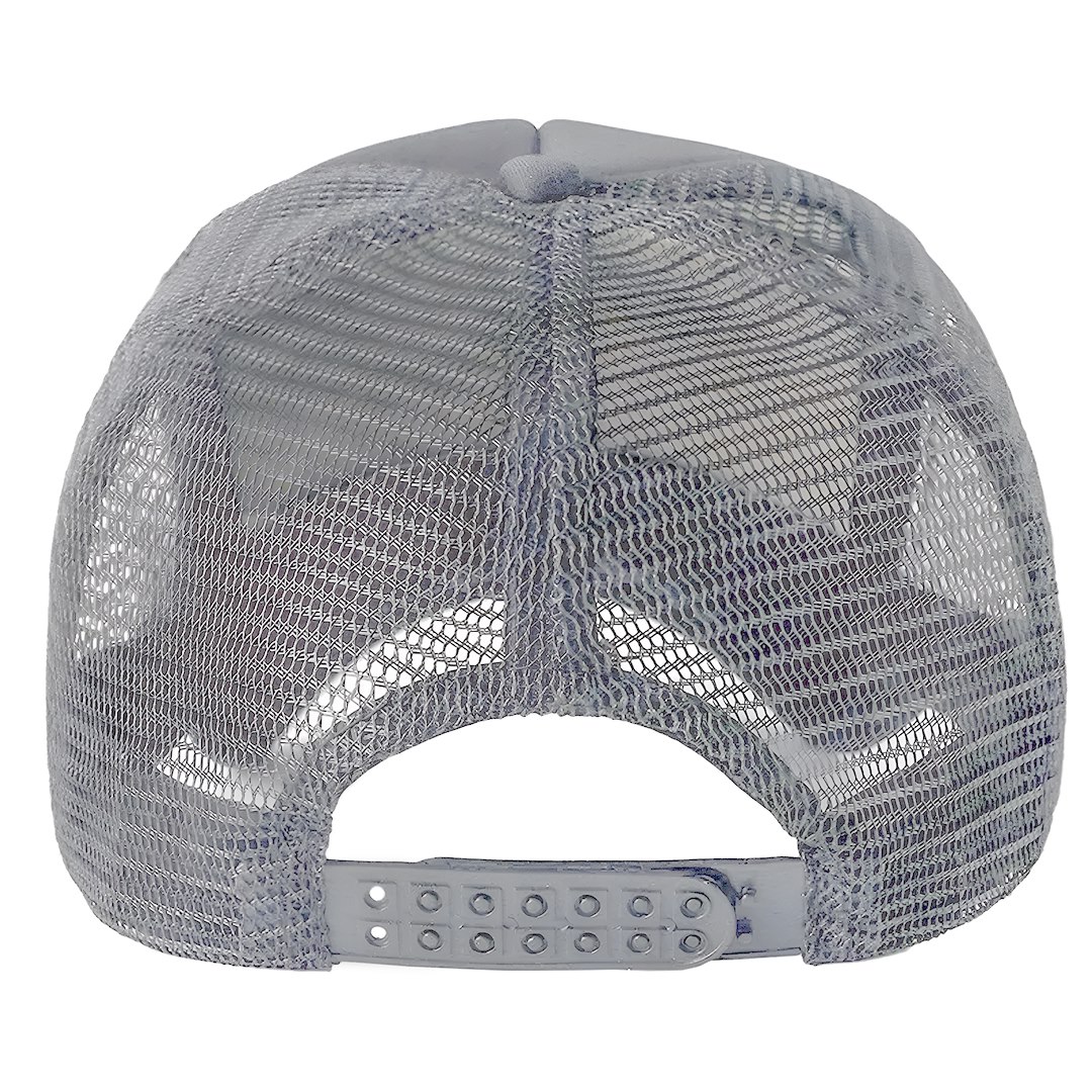Cap with mesh back panels for sublimation
