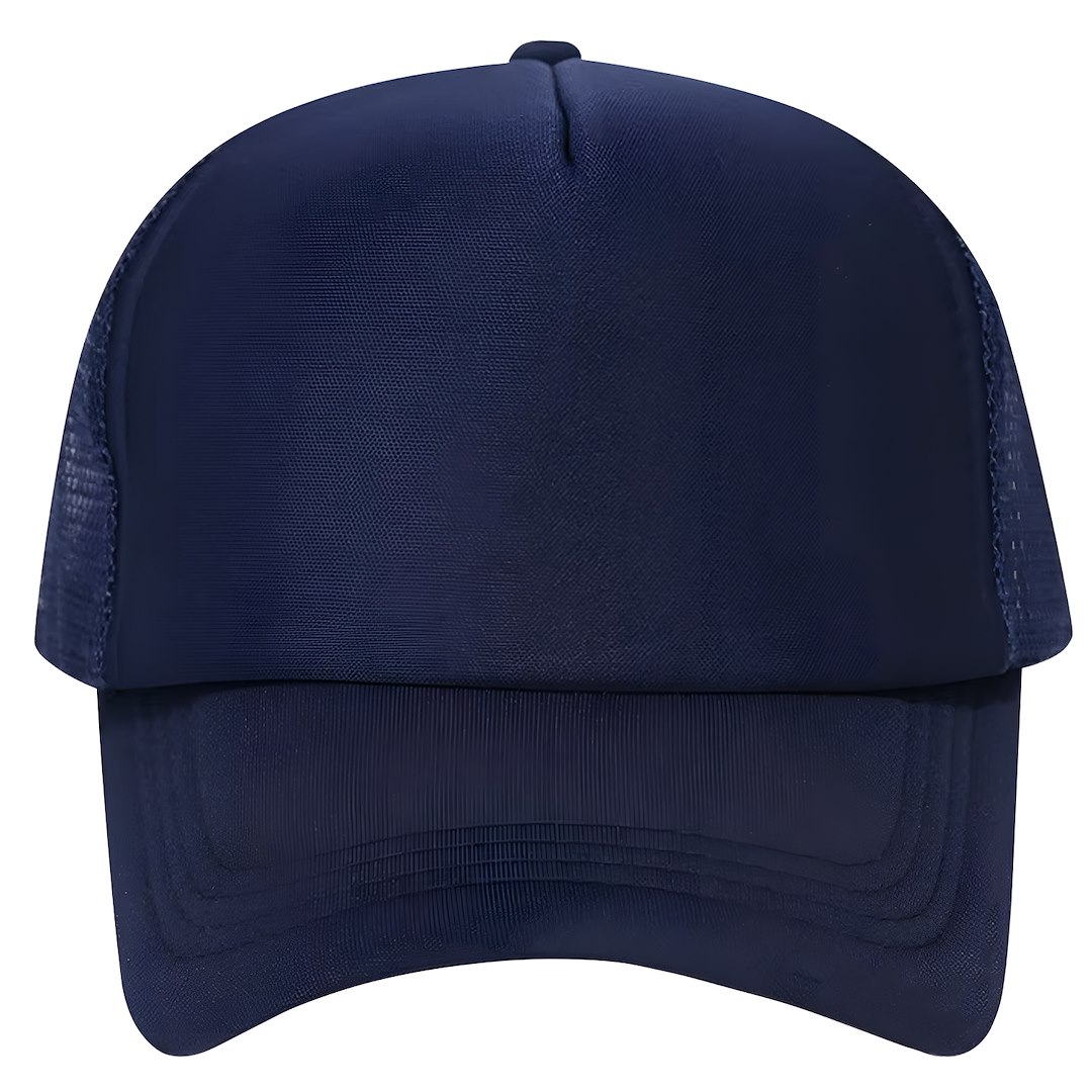 Cap with mesh back panels for sublimation